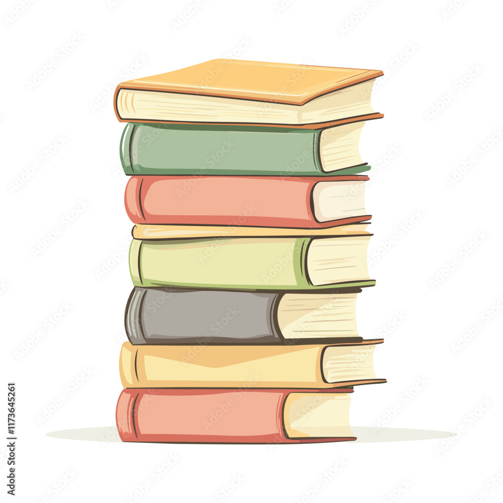Elegant Illustration Of Bunch Of Books Vector Elegant Illustration Of Bunch Of Books Vector