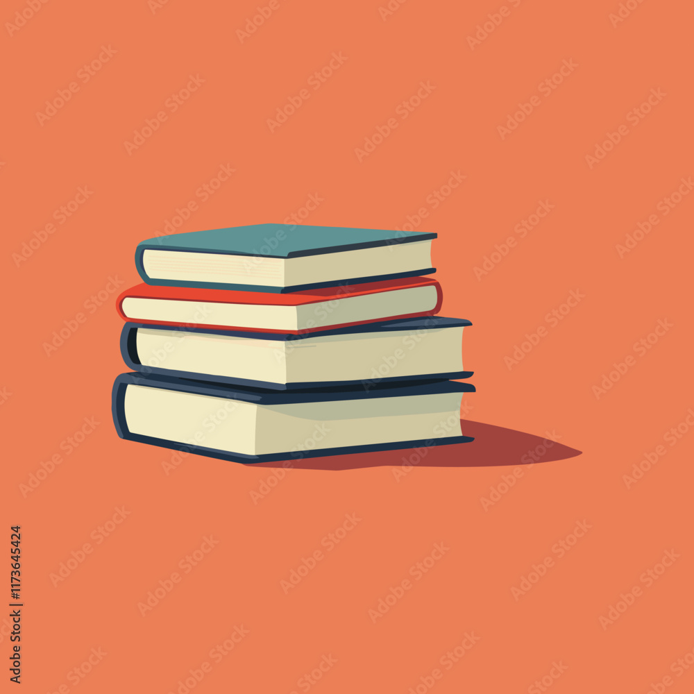 Elegant Illustration Of Bunch Of Books Vector Elegant Illustration Of Bunch Of Books Vector
