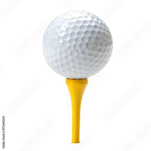 golf ball and tee isolated on transparent background Generative Ai..