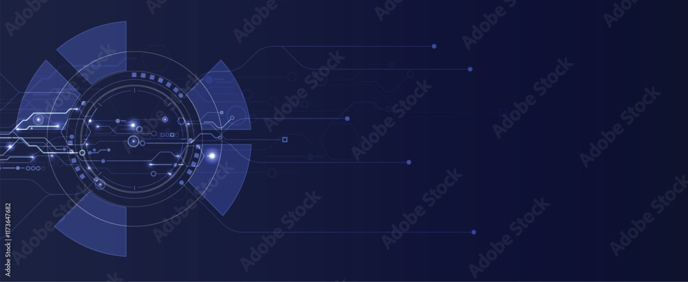 Obraz premium Abstract technology and science circuit background