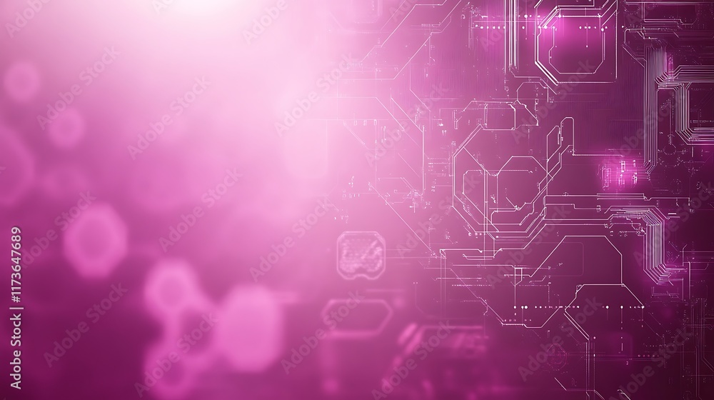 Obraz premium Abstract Pink Technology Circuit Board Design