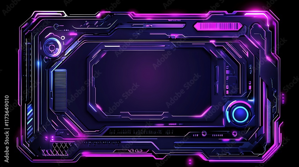 Obraz premium Futuristic Technology Panel Display Interface Design