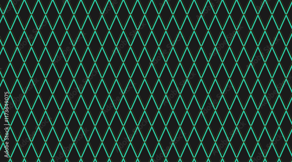 Fototapeta premium Seamless pattern background with diamond geometric shape | Square shape pattern for multiuse | New pattern vector background with teal colour
