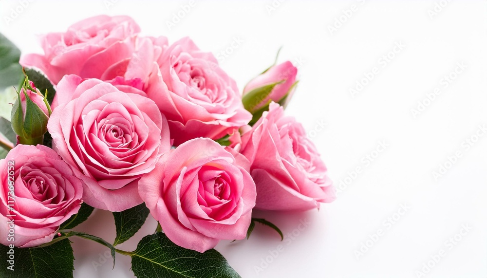 pink rose flowers in a floral arrangement isolated on white or background pink rose flowers in a floral arrangement isolated on white or background