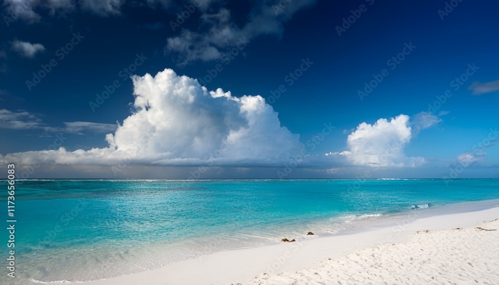 the clouds are coming on the white caribbean seashore the clouds are coming on the white caribbean seashore