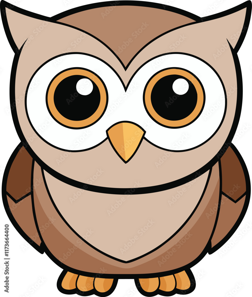 Cute Owl with Big Eyes Cute Owl with Big Eyes