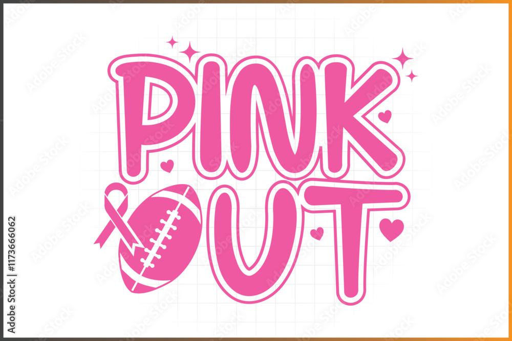 Pink out, Breast cancer awareness t-shirt design, Pink Ribbon, Cure It Pink out, Breast cancer awareness t-shirt design, Pink Ribbon, Cure It