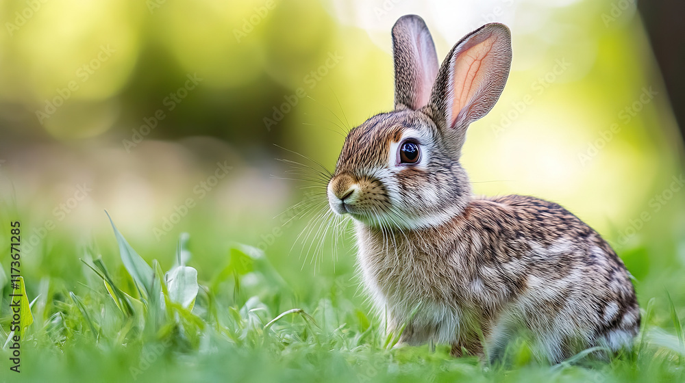 Fototapeta premium Cute Bunny in the Grass