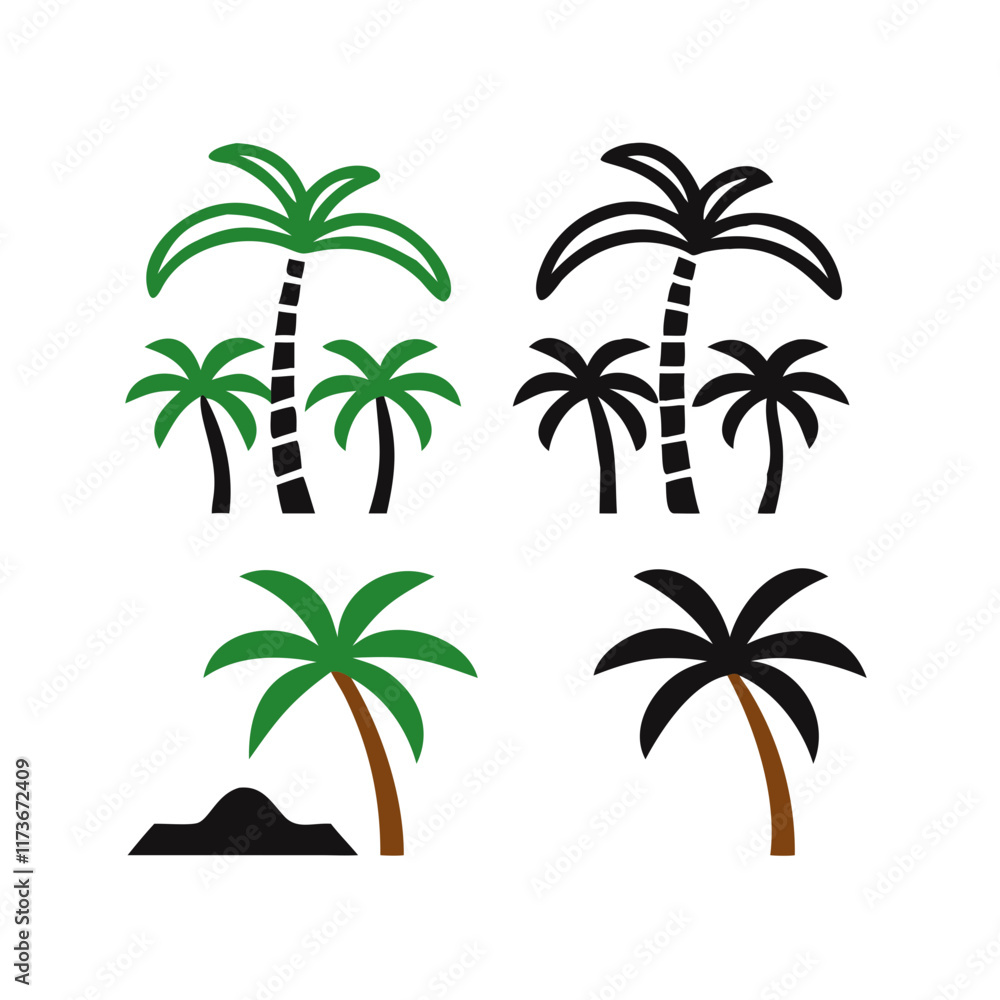 Obraz premium palm trees on white