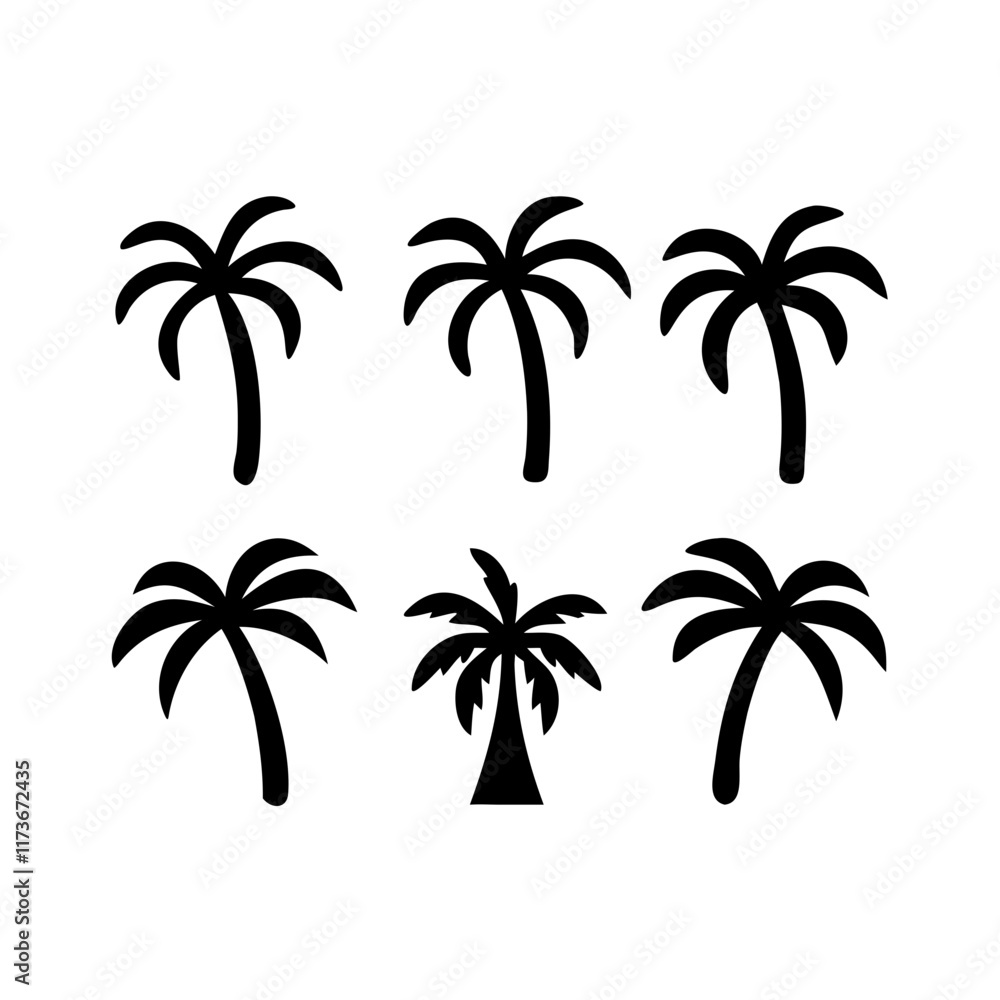 Fototapeta premium palm trees on white