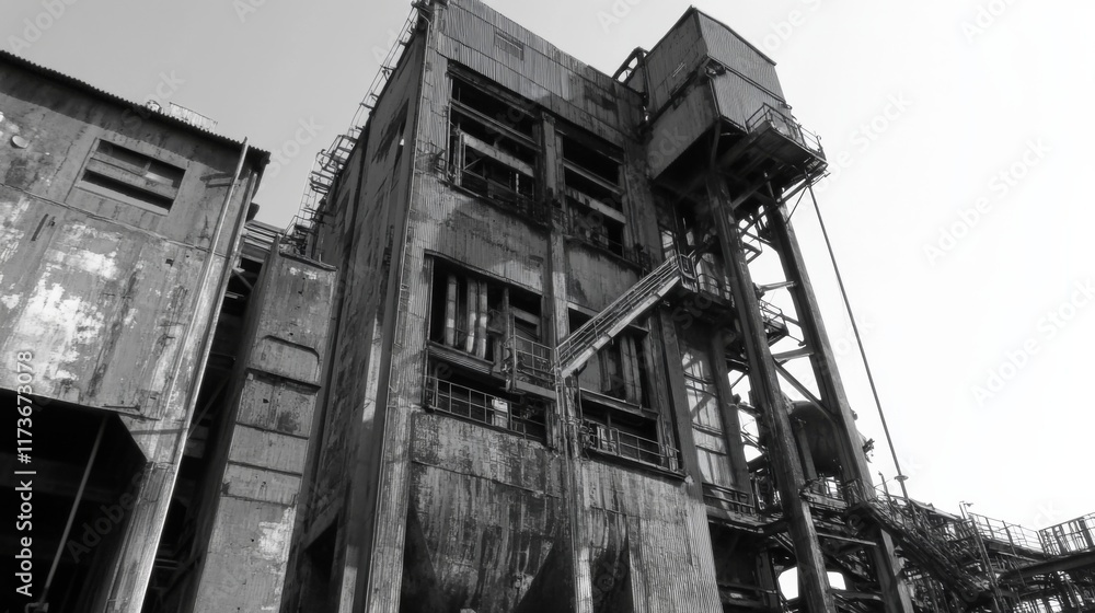 Bold Industrial Architecture with Rugged Textures Bold Industrial Architecture with Rugged Textures