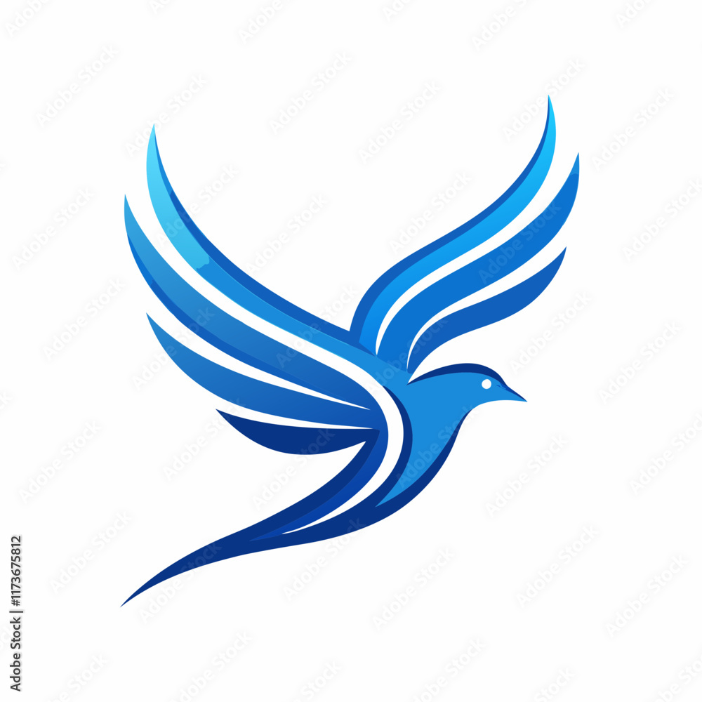 Naklejka premium bird, flying, logo, vector, bird logo, flight, wing, nature, freedom, animal, bird icon, logo design, bird illustration, logo vector, bird symbol, motion, soar, sky, avian, wings, silhouette, air, win