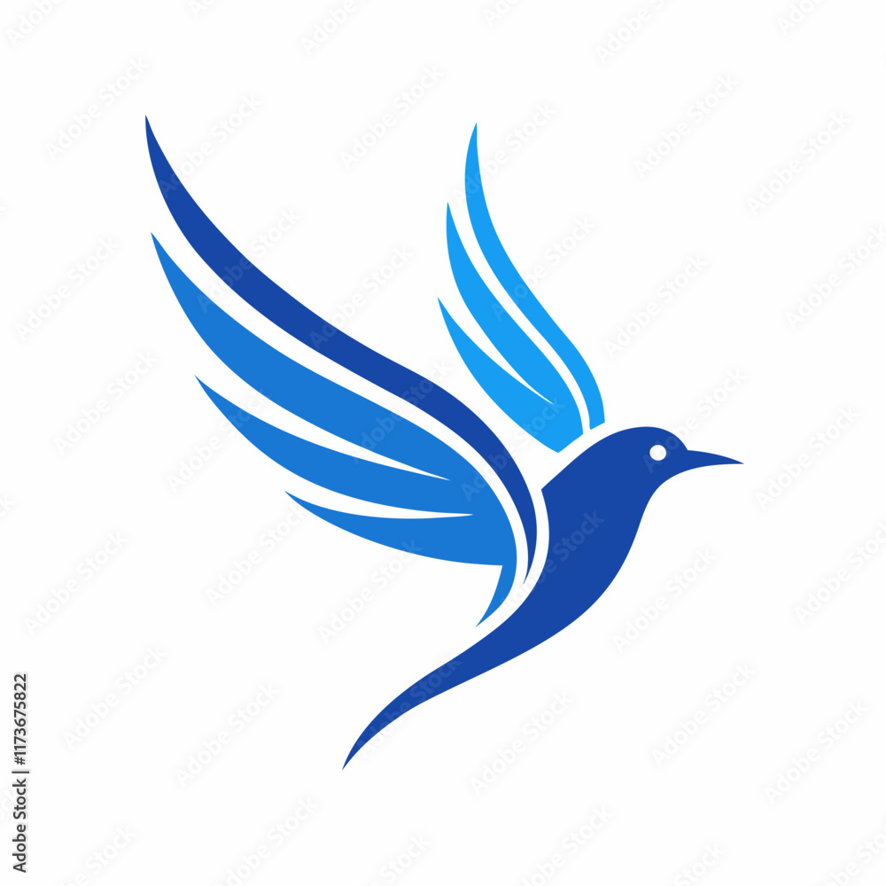 Fototapeta premium bird, flying, logo, vector, bird logo, flight, wing, nature, freedom, animal, bird icon, logo design, bird illustration, logo vector, bird symbol, motion, soar, sky, avian, wings, silhouette, air, win