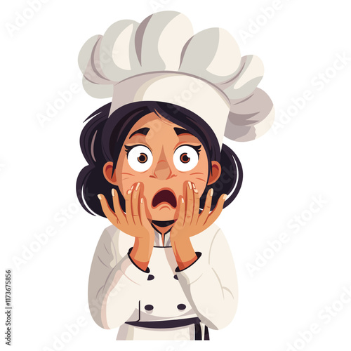 Shocked chef victor illustration