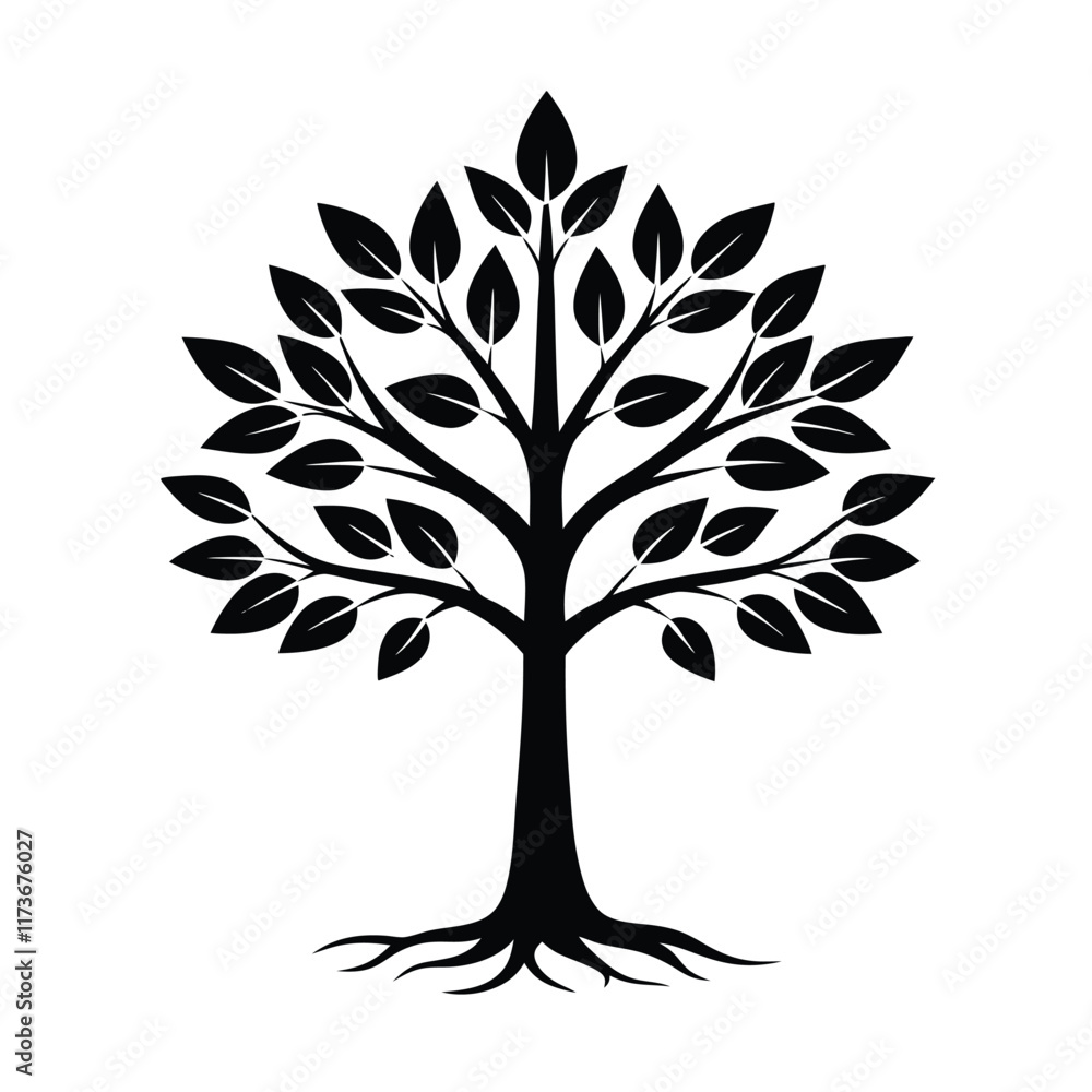 Obraz premium tree silhouette vector