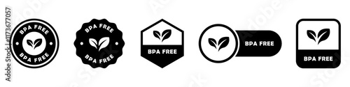 BPA free - vector signs for packaging labels.