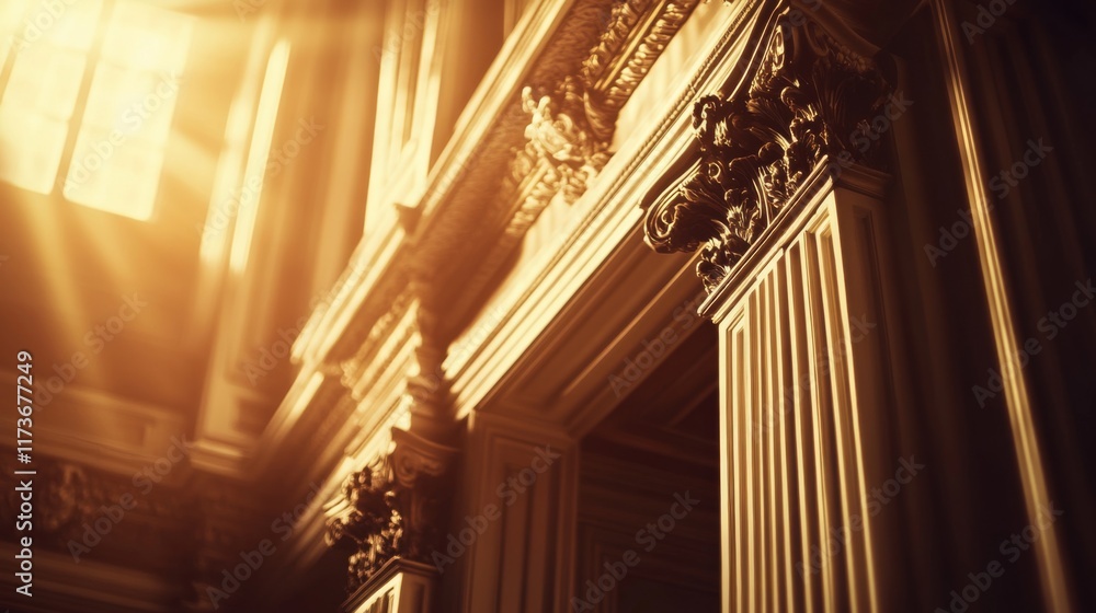 Obraz premium Elegant Architectural Details in Soft Lighting