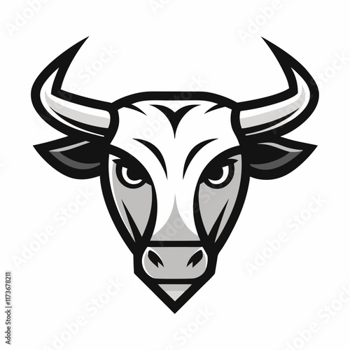 bull, horn, head, animal, symbol, strong, vector, isolated, wild, angry, icon, farm, sign, buffalo, cow, design, cattle, power, black, illustration, silhouette, mascot, art, taurus, cartoon, face, wil