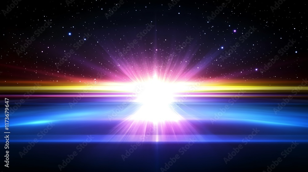 Obraz premium Celestial Sunrise Radiance Across a Vibrant Horizon