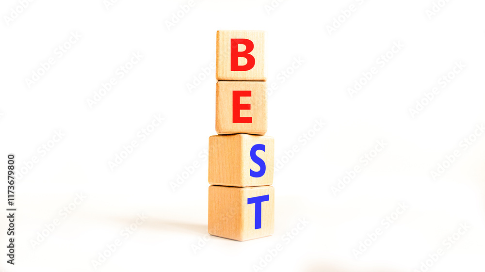 Motivational and inspirational be best symbol. Concept words Be best on beautiful wooden block. Beautiful white table white background. Business motivational be best concept. Copy space. Motivational and inspirational be best symbol. Concept words Be best on beautiful wooden block. Beautiful white table white background. Business motivational be best concept. Copy space.