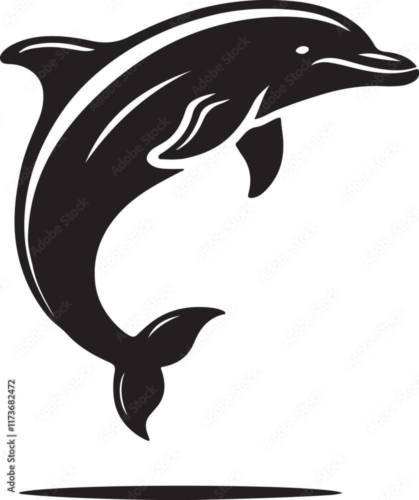 Fototapeta premium dolphin isolated on white background