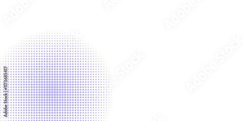 Basic halftone dots effect in white color. Halftone effect. Circular border with halftone effect. Modern faded ring. Rounded semitone shape. pattern for Offer, Package, backdrop banner, flyer, Annual.