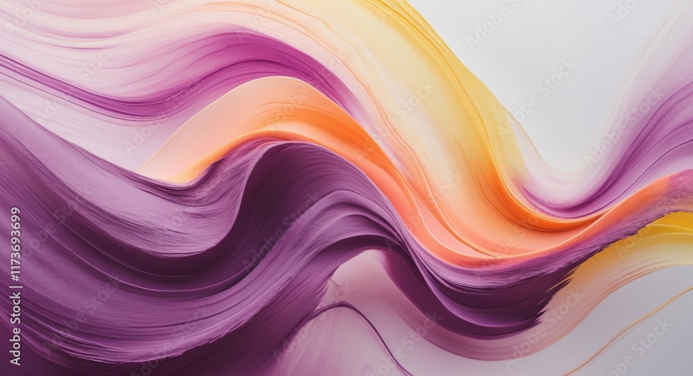 Abstract swirling vibrant colors dynamic energetic design with gradients of purple pink orange and yellow