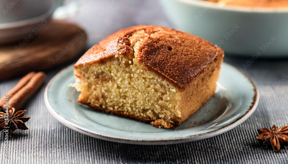 plate of cinnamon coffee cake plate of cinnamon coffee cake