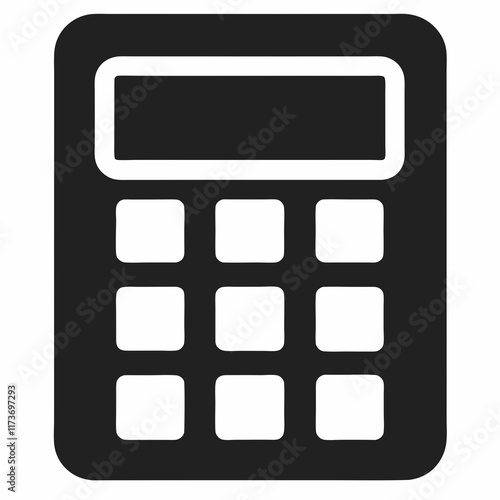 Calculator Icon Vector Silhouette