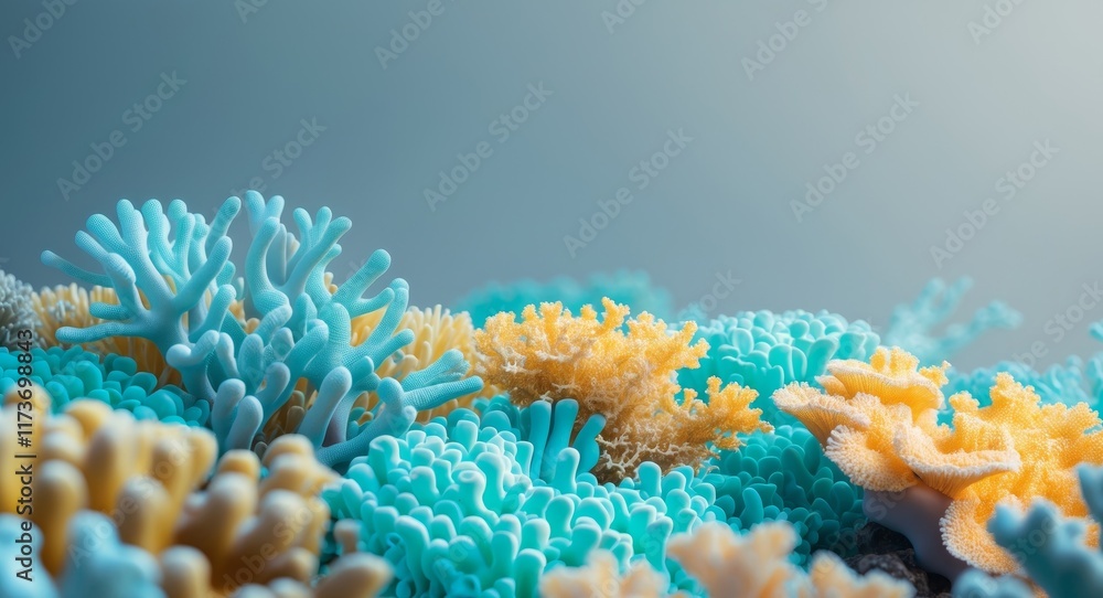 Fototapeta premium Resilient marine ecosystems thrive as vibrant coral reefs pulsate