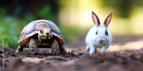 tortoise racing rabbit 