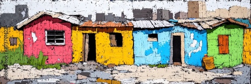 stylized painting of poverty photo