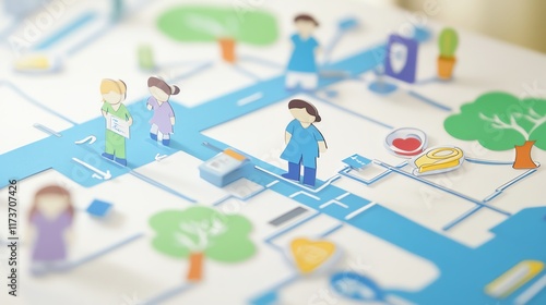 Visual flowchart covering Pediatrics to assist nursing students in clinical learning--ar 16:9