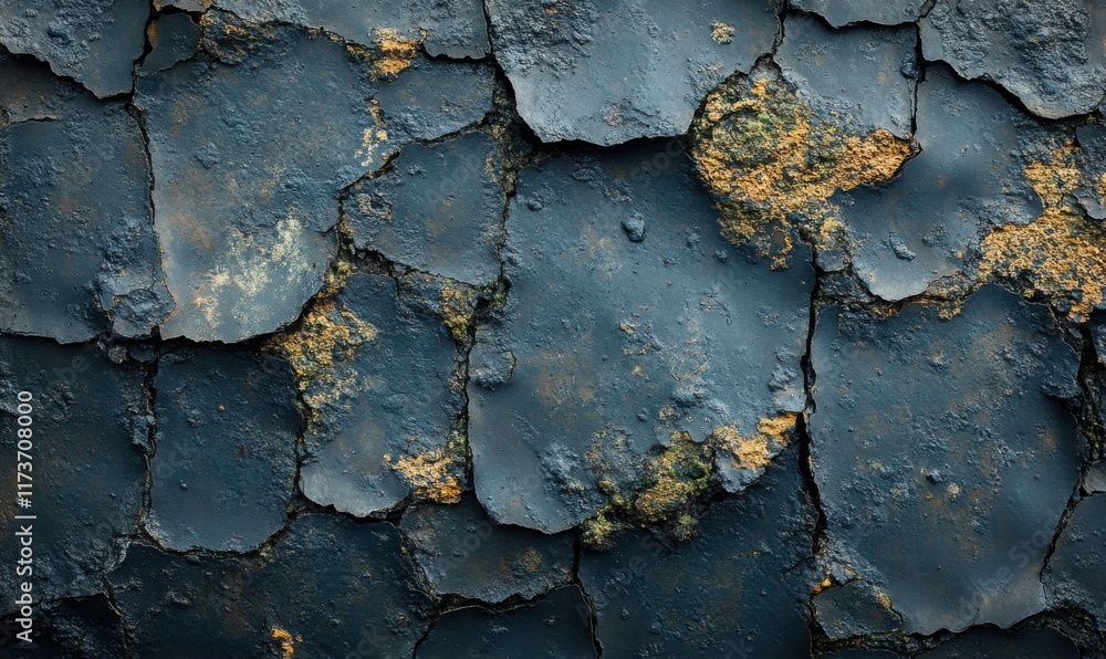 Abstract textures of aged cracked paint on a surface in natural light Abstract textures of aged cracked paint on a surface in natural light