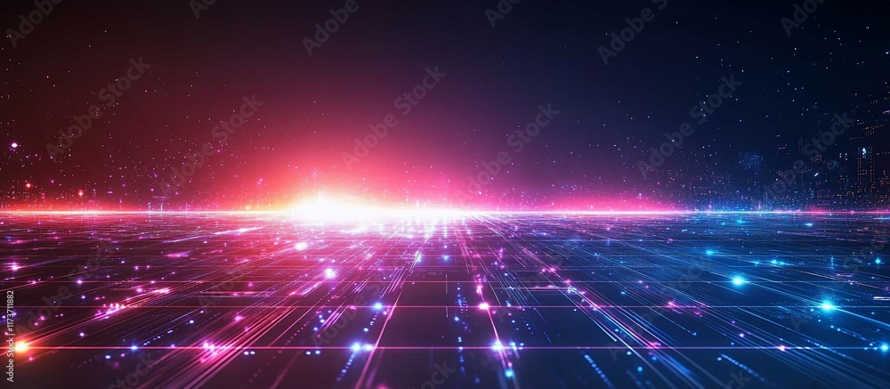 Digital Horizon: A Futuristic Cyberpunk Cityscape Digital Horizon: A Futuristic Cyberpunk Cityscape