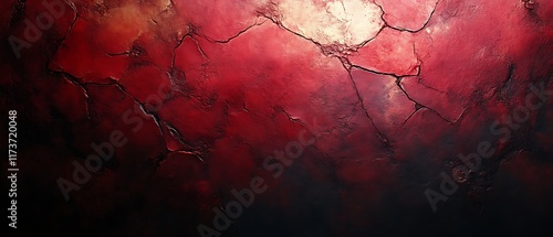 Abstract red cracked texture background. photo