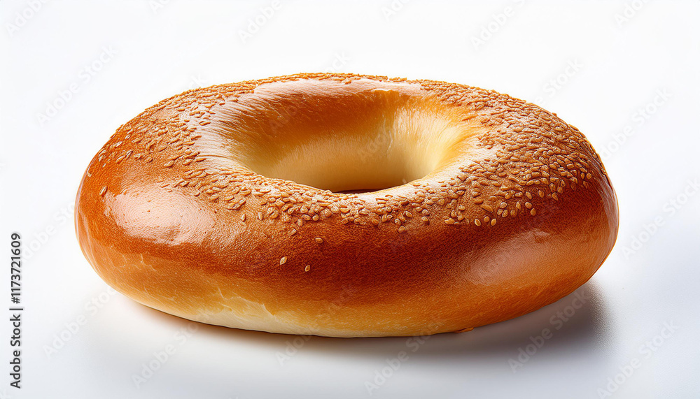 fresh bagel on white background fresh bagel on white background