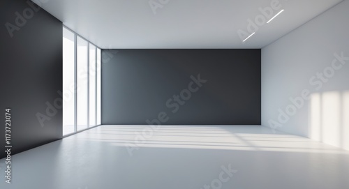 Wallpaper Mural A versatile empty black studio room background suitable for product display and various creative uses Torontodigital.ca