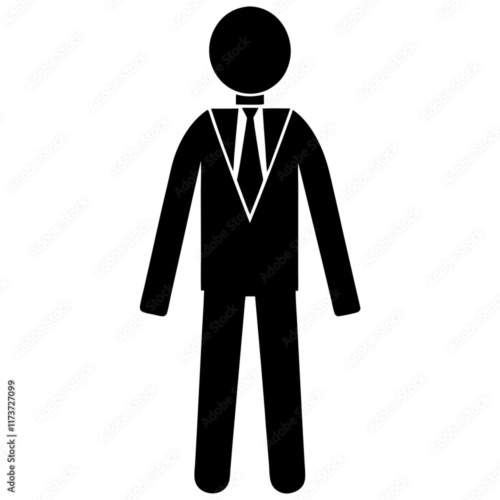 Businessman Icon Silhouette Vector Design Businessman Icon Silhouette Vector Design