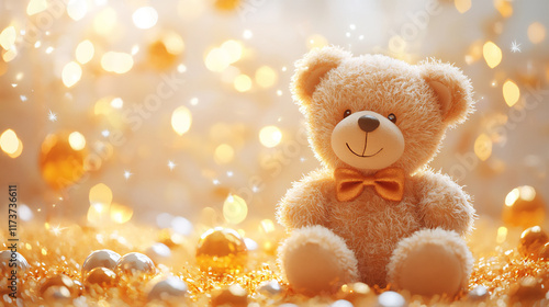 Wallpaper Mural  playful teddy bear background Torontodigital.ca