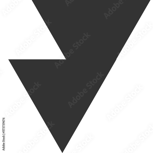 Vector EPS Black isometric shape graphic element