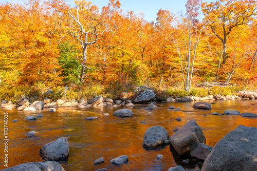 A river in New Hampshire off the Kancamagus Highway photo