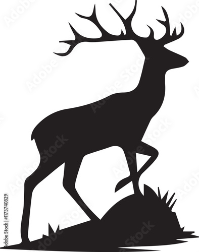  Deer silhouette vector EPS
