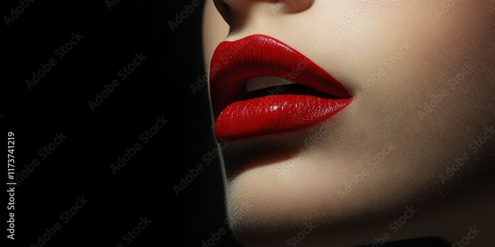 Obraz premium lipstick, makeup and beauty concept