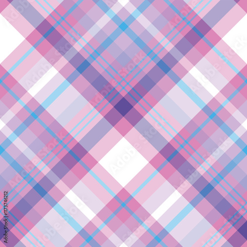 Fotografi Seamless pattern in marvellous pink, lilac, violet and blue colors for plaid, fabric, textile, clothes, tablecloth and other things