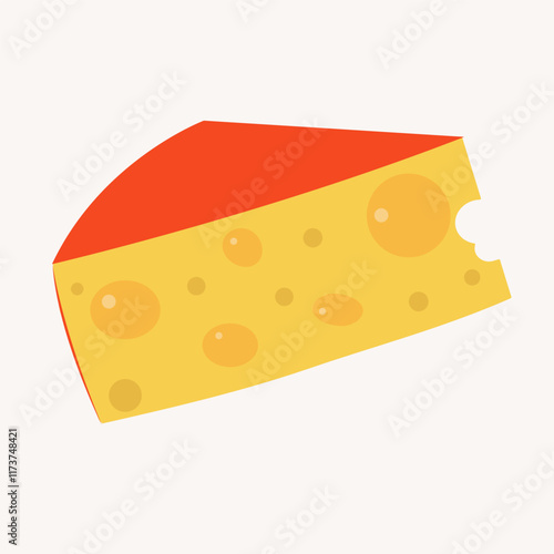 piece of cheese isolate on white background