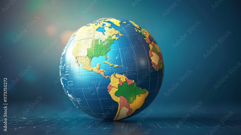 3D Vector Illustration of France's Map and Flag on a Globe, Highlighting Its Position on the World Map 3D Vector Illustration of France's Map and Flag on a Globe, Highlighting Its Position on the World Map