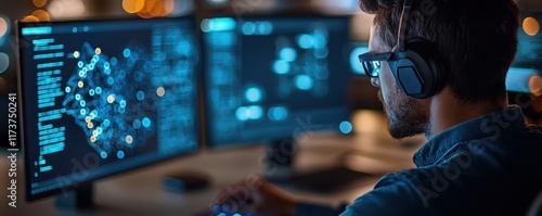 Cybersecurity analyst engaging ai to combat threats in real-time