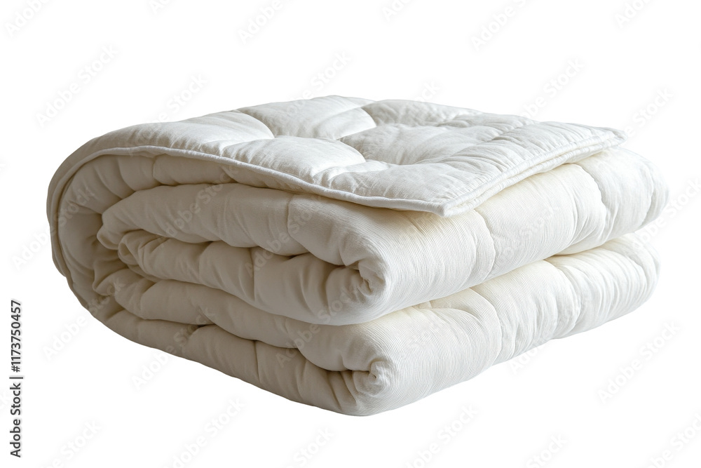 Cozy white blanket rolled and placed on a clean surface ready for use in a stylish living space or bedroom, perfect for relaxation and comfort Cozy white blanket rolled and placed on a clean surface ready for use in a stylish living space or bedroom, perfect for relaxation and comfort
