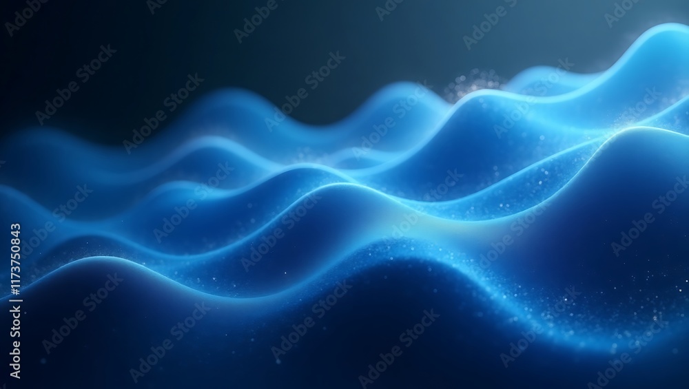 Abstract blue wavy background. Generative Ai. Abstract blue wavy background. Generative Ai.